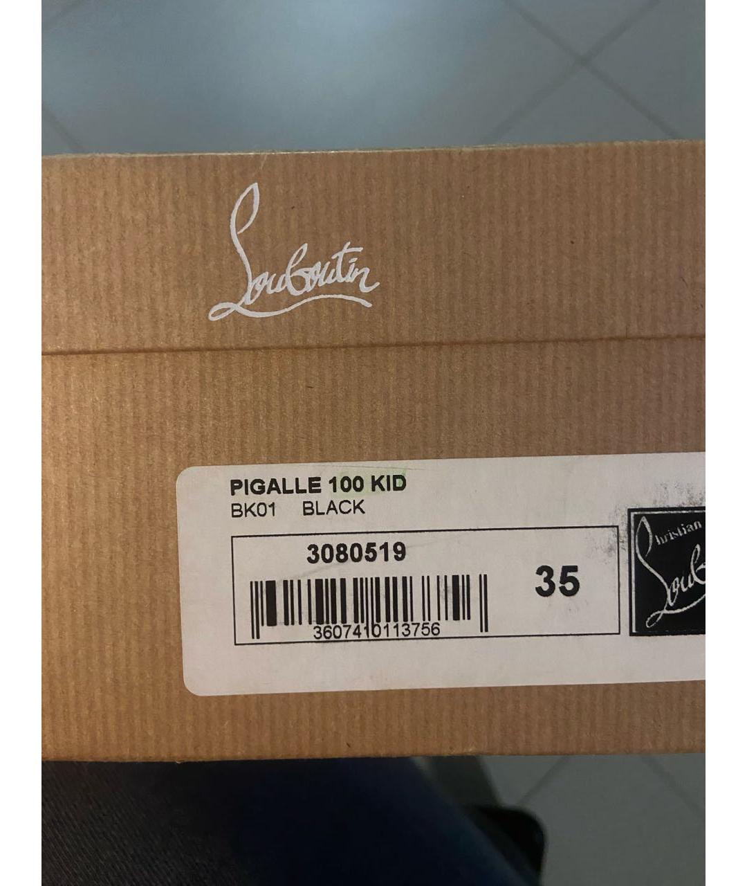 CHRISTIAN LOUBOUTIN Черные кожаные туфли, фото 7