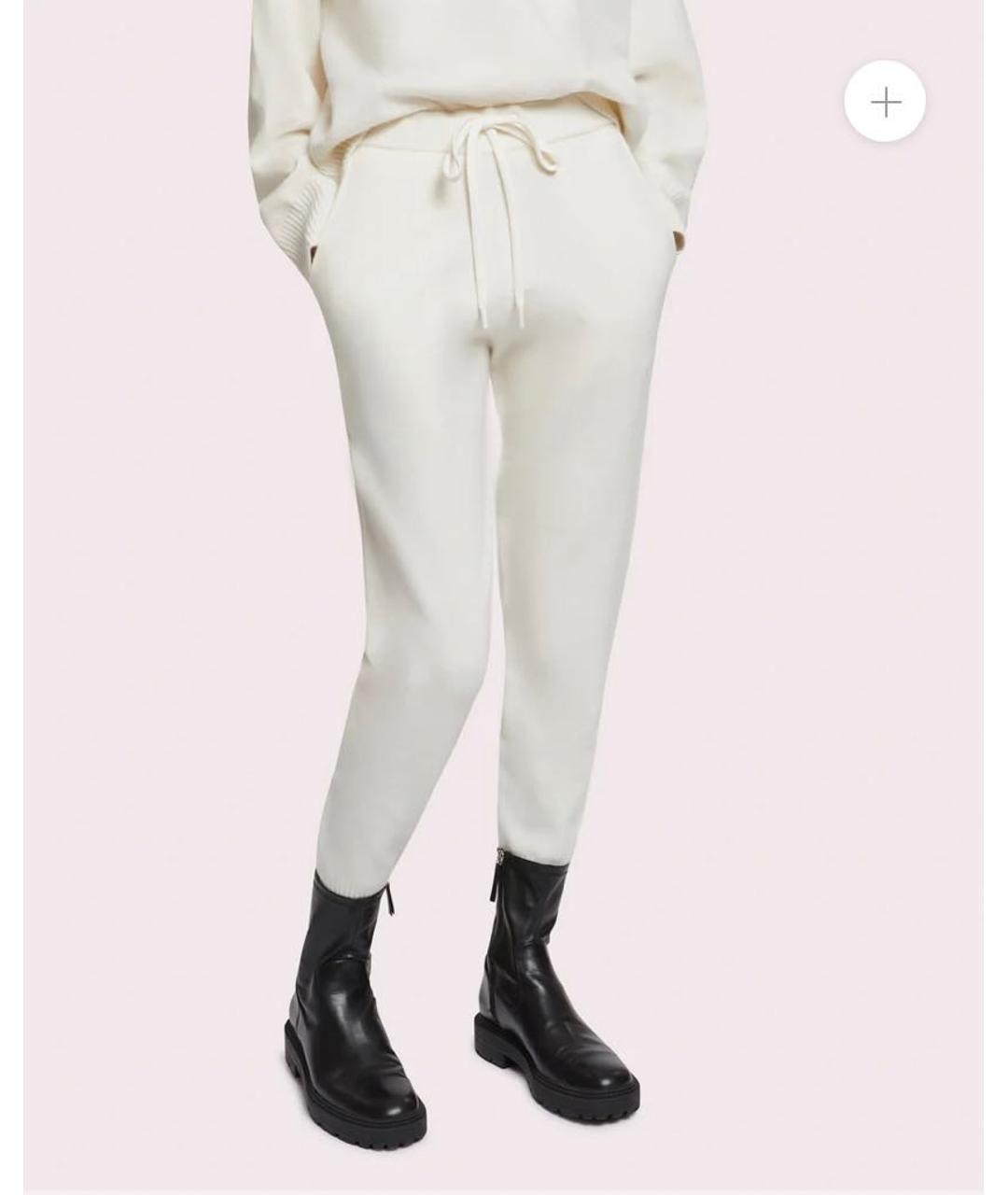 YVES SALOMON Белые полиамидовые брюки узкие, фото 3
