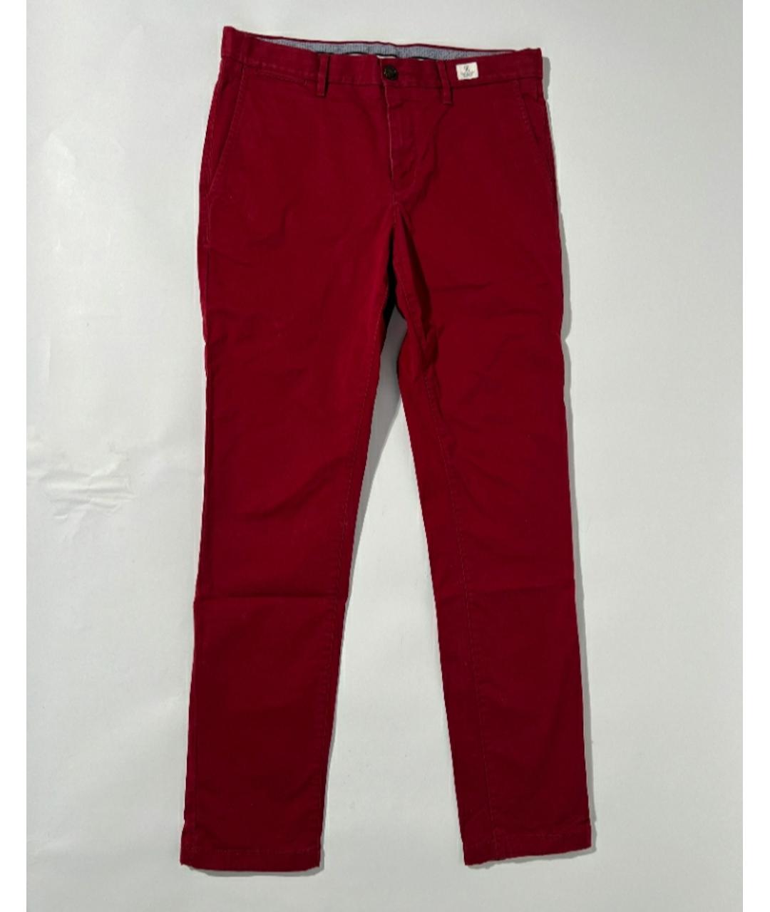 TOMMY HILFIGER Красные хлопковые брюки чинос, фото 9