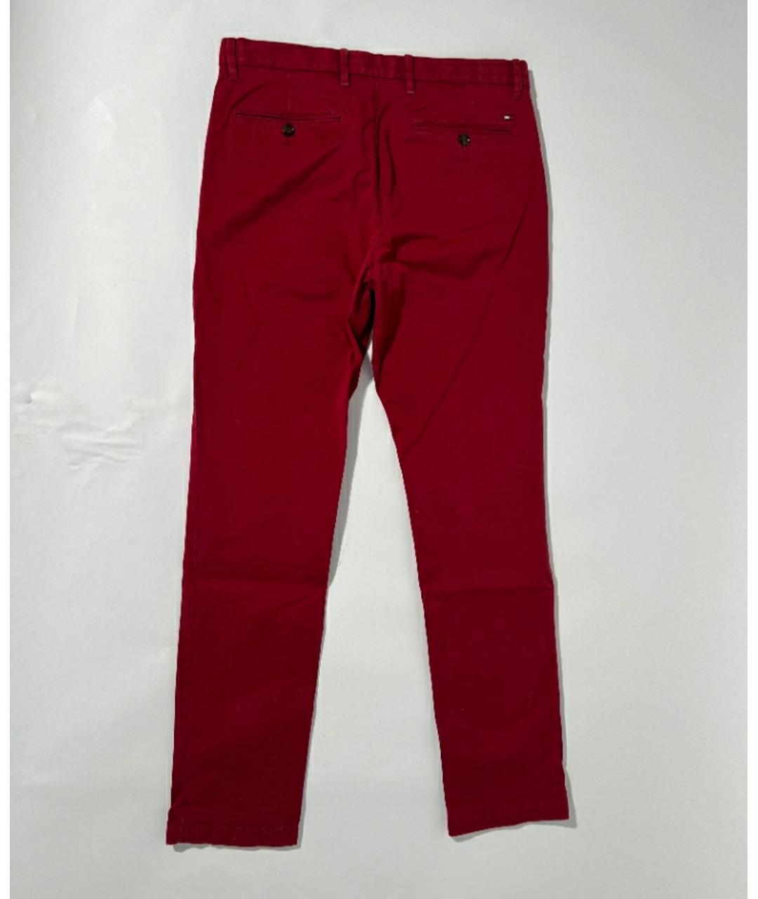 TOMMY HILFIGER Красные хлопковые брюки чинос, фото 2