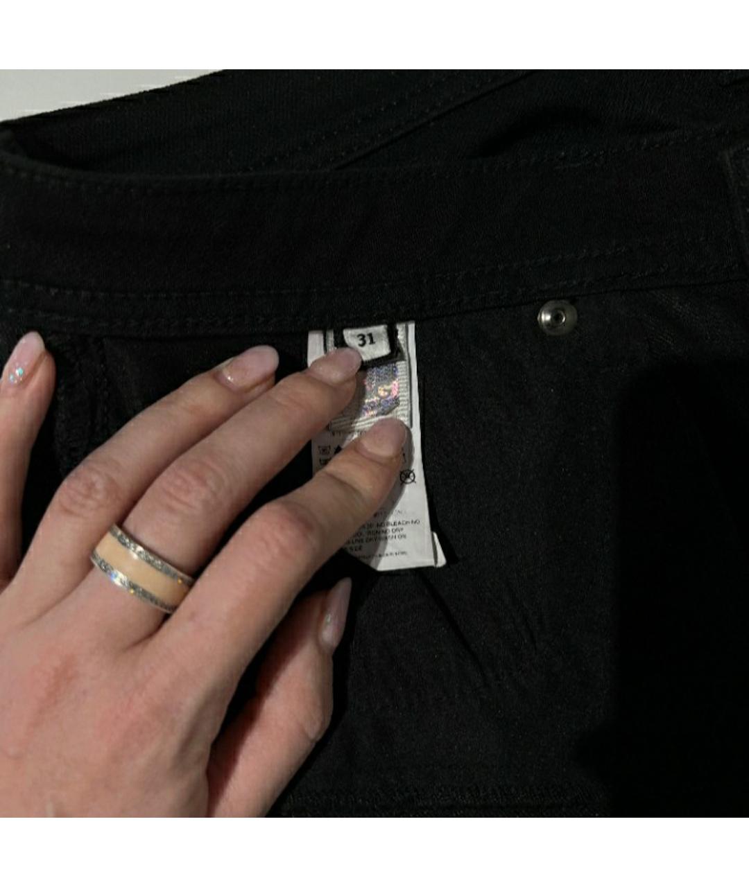 DOLCE&GABBANA Черные хлопко-полиэстеровые джинсы слим, фото 5
