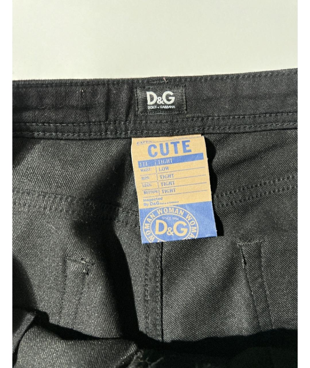 DOLCE&GABBANA Черные хлопко-полиэстеровые джинсы слим, фото 3