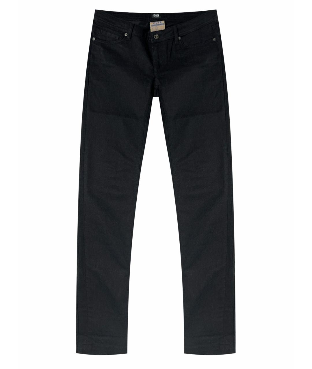 DOLCE&GABBANA Черные хлопко-полиэстеровые джинсы слим, фото 1
