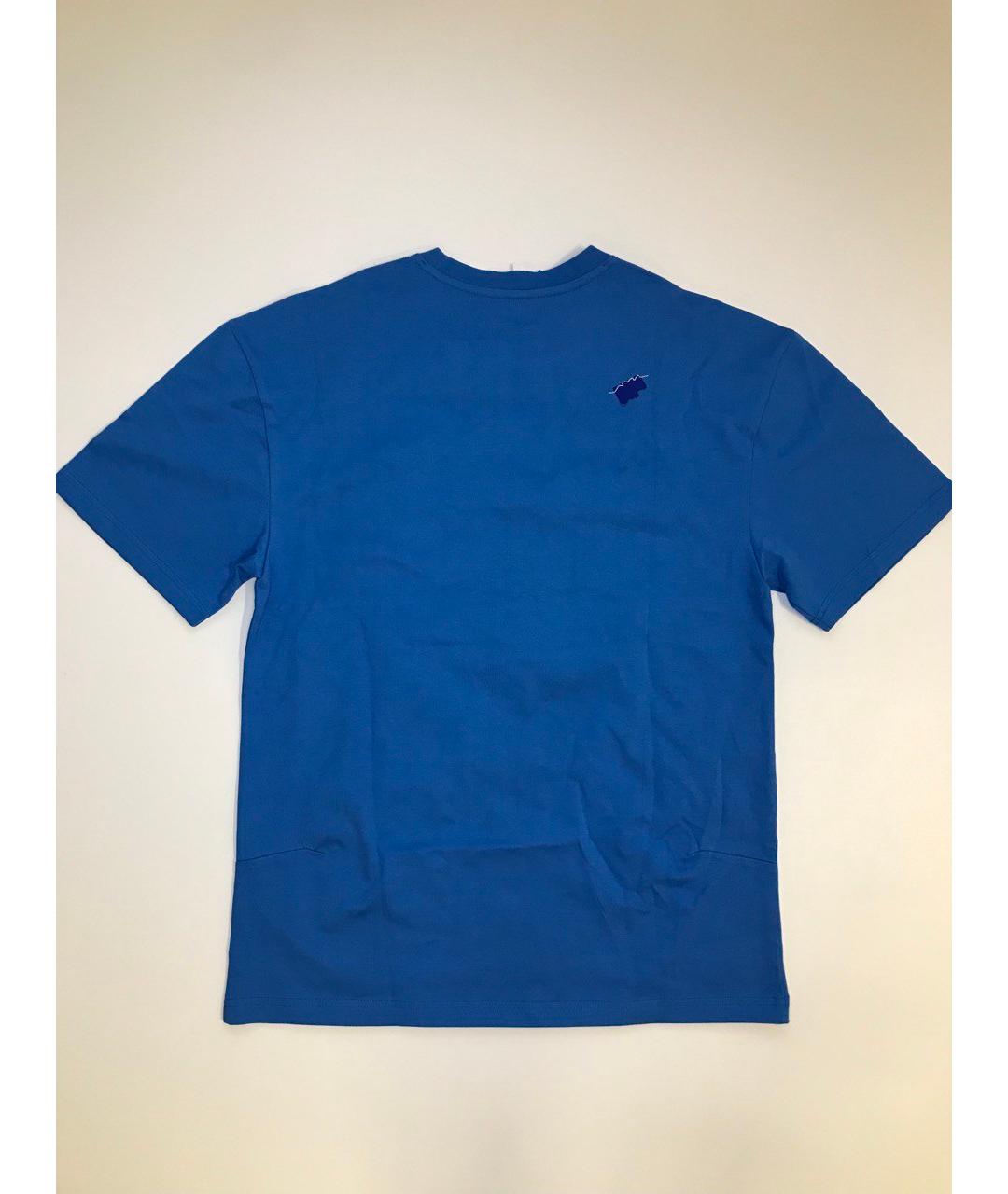 ADER ERROR Синяя хлопковая футболка, фото 2