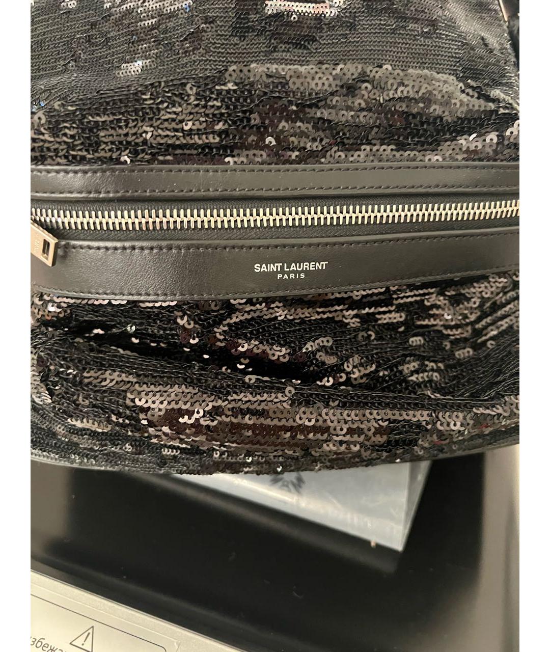 SAINT LAURENT Черный тканевый рюкзак, фото 6