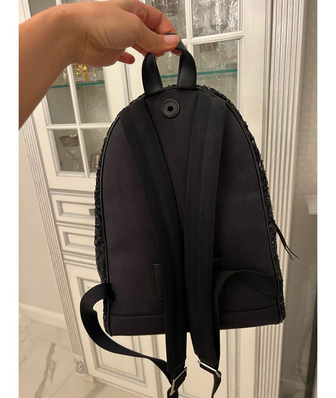 SAINT LAURENT Черный тканевый рюкзак, фото 2