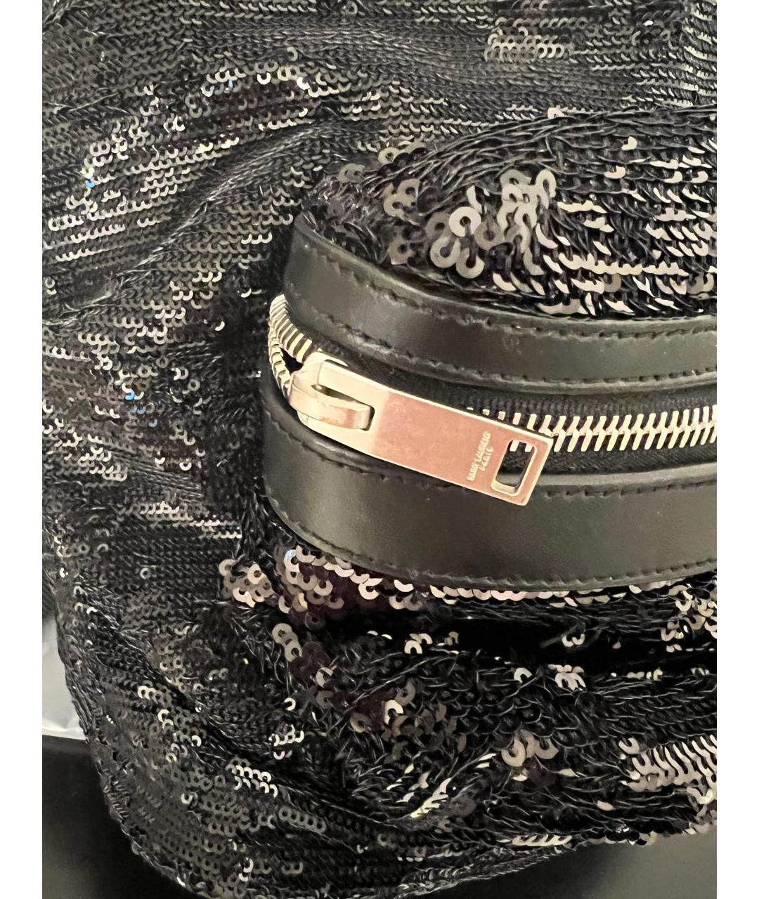 SAINT LAURENT Черный тканевый рюкзак, фото 5