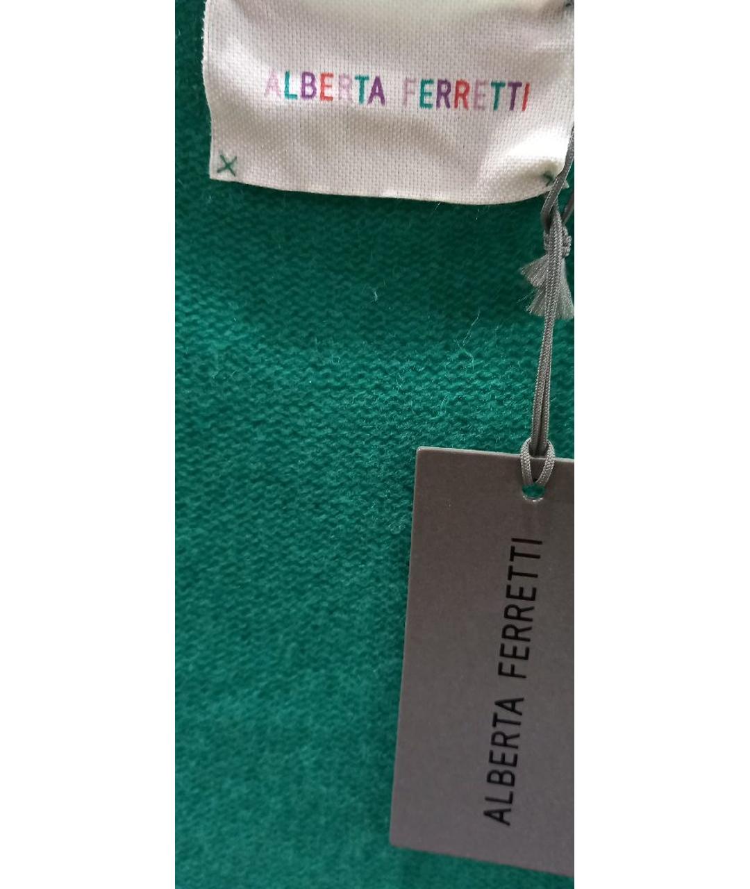 ALBERTA FERRETTI Зеленый шерстяной джемпер / свитер, фото 5