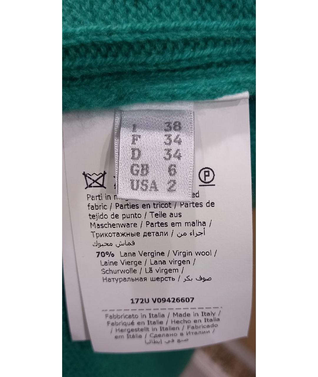ALBERTA FERRETTI Зеленый шерстяной джемпер / свитер, фото 6
