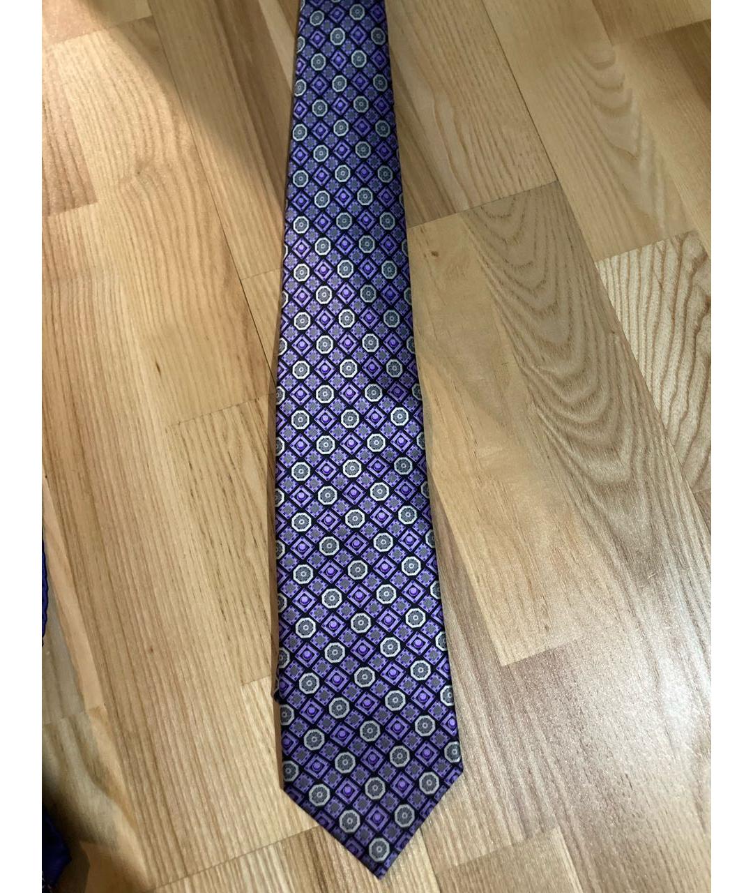 FERU Фиолетовый шелковый галстук, фото 6