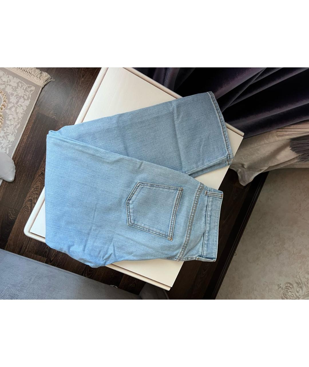 STELLA MCCARTNEY Голубые хлопковые прямые джинсы, фото 3