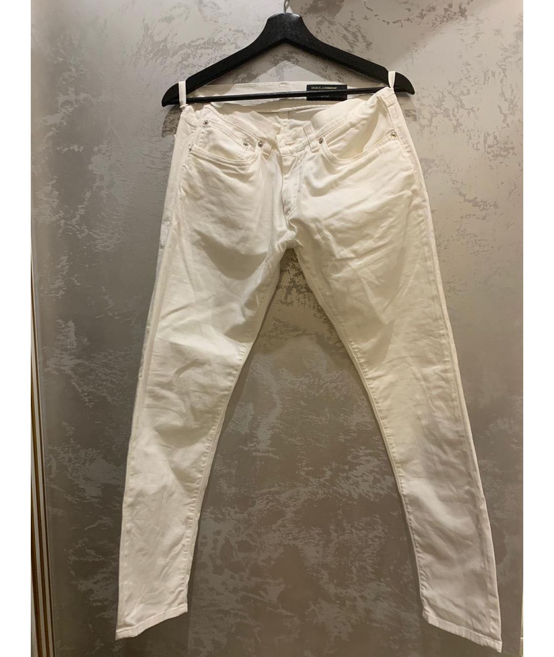 DOLCE&GABBANA Белые хлопковые джинсы скинни, фото 6