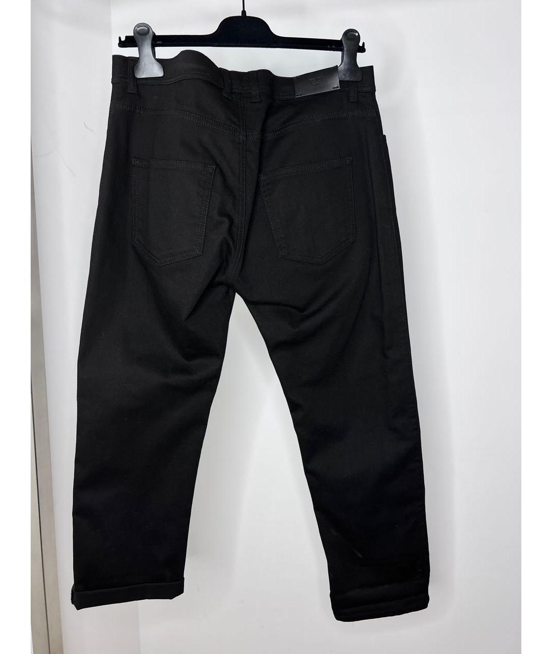 FENDI Черные хлопко-эластановые прямые джинсы, фото 4