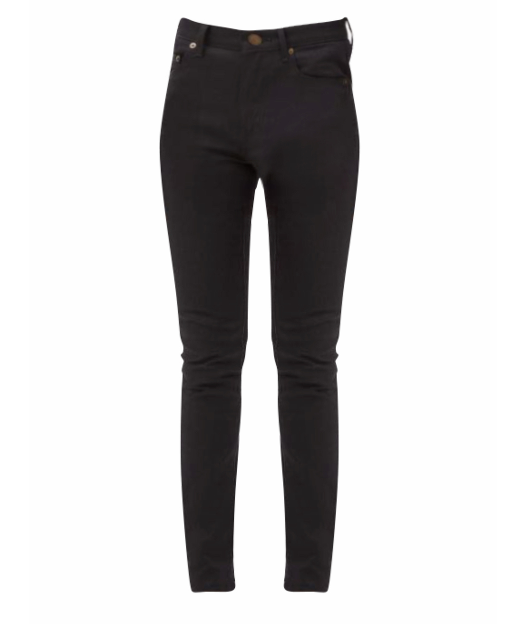 SAINT LAURENT Черные хлопко-эластановые джинсы слим, фото 1