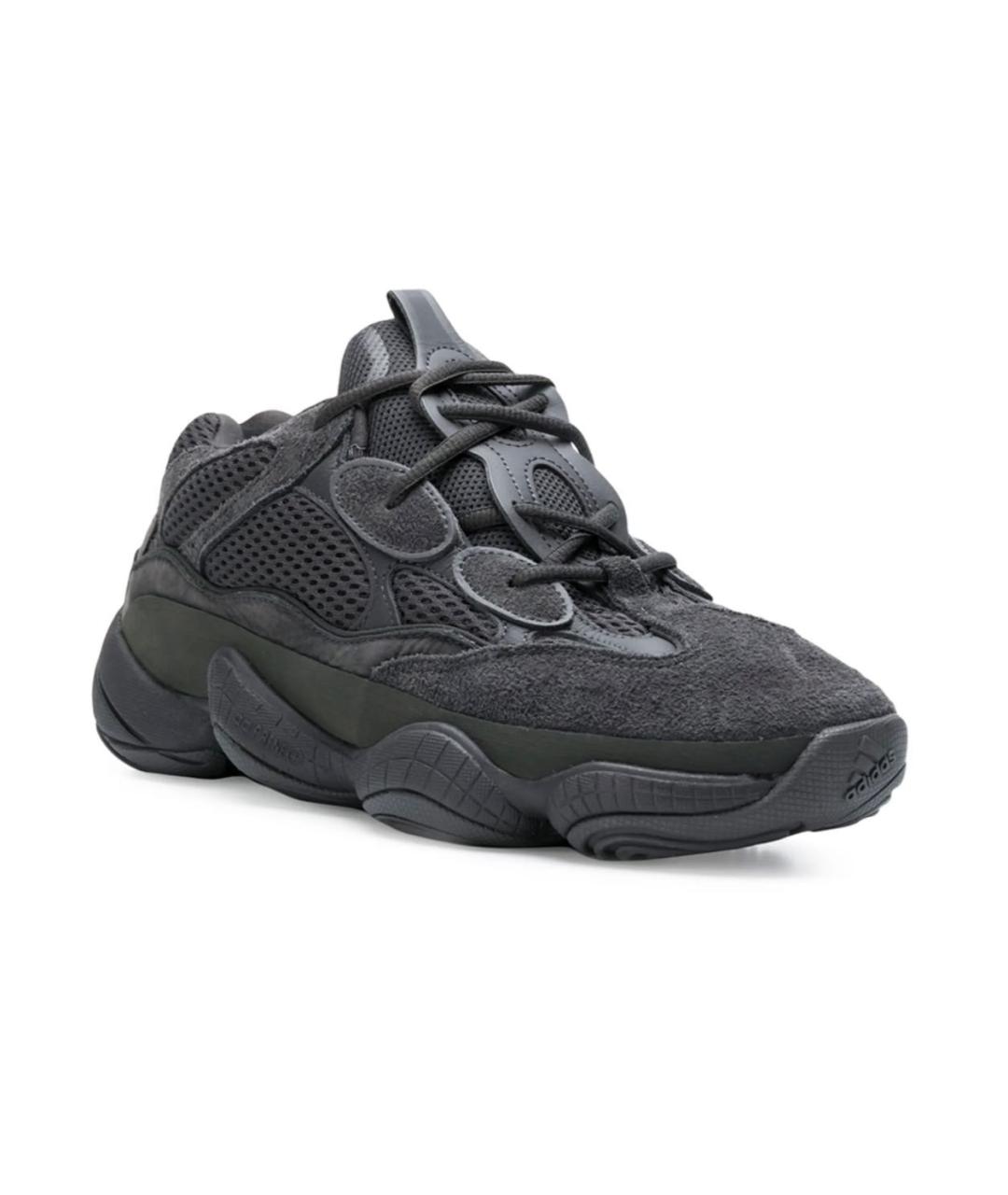 ADIDAS YEEZY Черные текстильные низкие кроссовки / кеды, фото 3