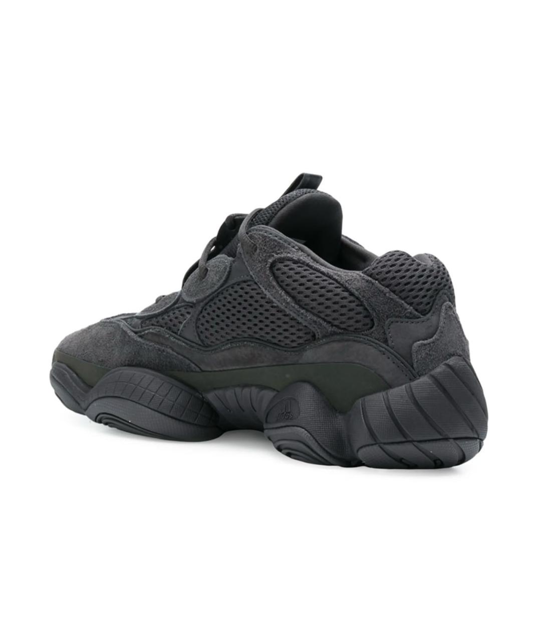 ADIDAS YEEZY Черные текстильные низкие кроссовки / кеды, фото 4