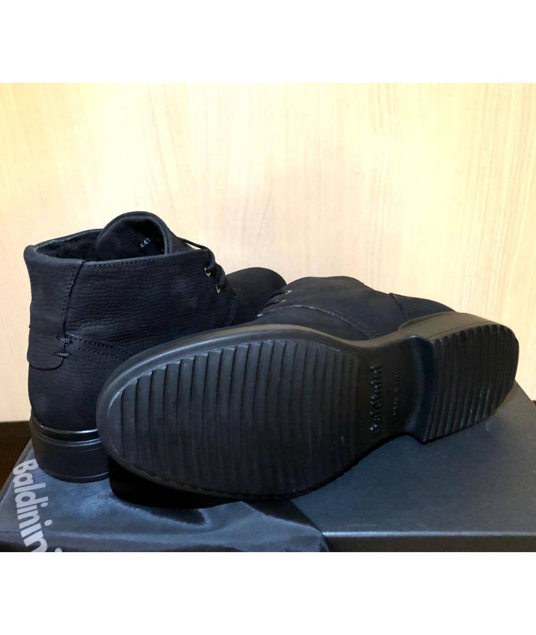 BALDININI Черные замшевые высокие ботинки, фото 5