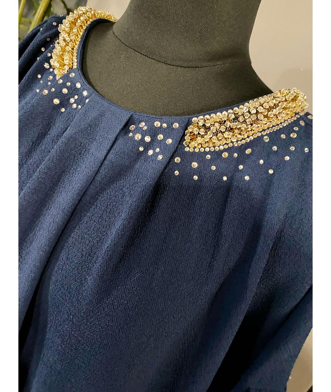 VDP Синее шелковое платье, фото 4
