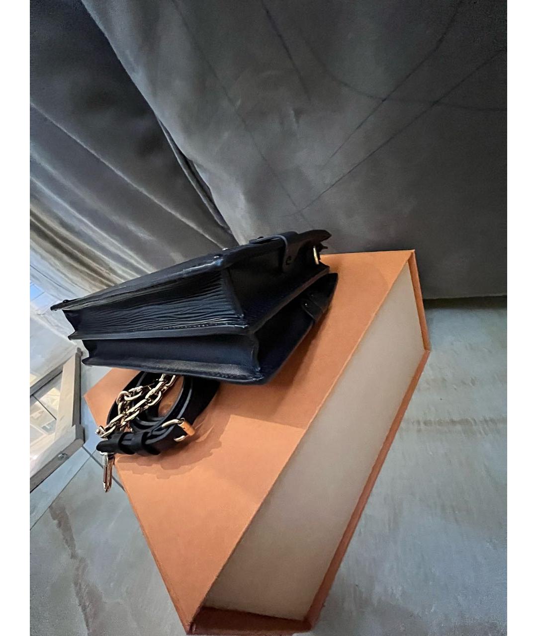 LOUIS VUITTON PRE-OWNED Черная кожаная сумка через плечо, фото 5