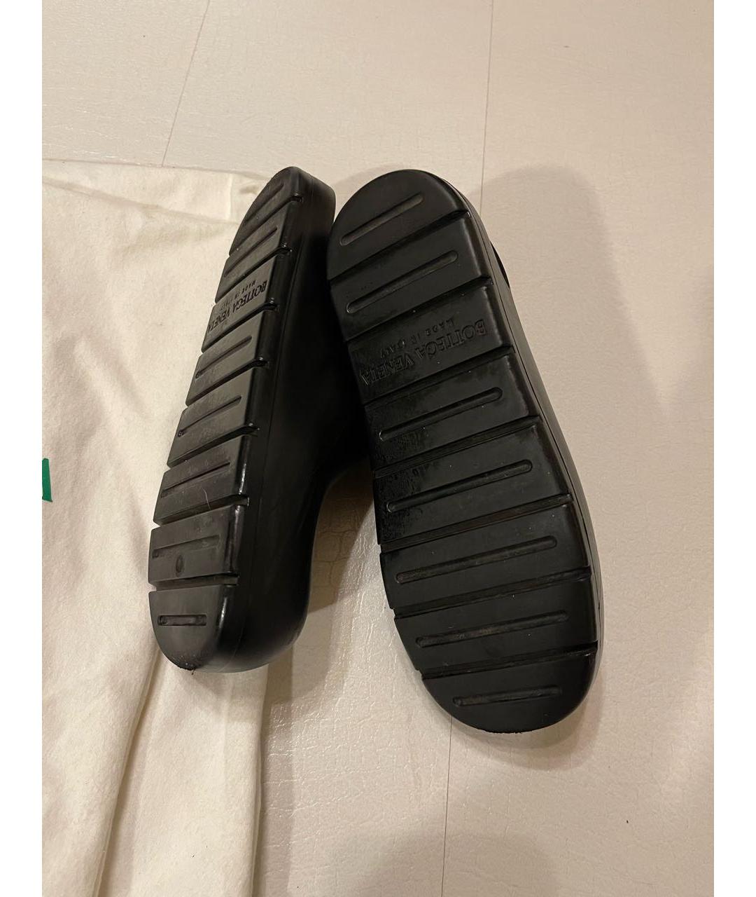 BOTTEGA VENETA Черные резиновые сабо, фото 4