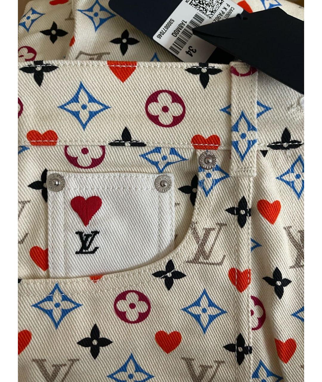 LOUIS VUITTON Бежевые хлопковые прямые джинсы, фото 4