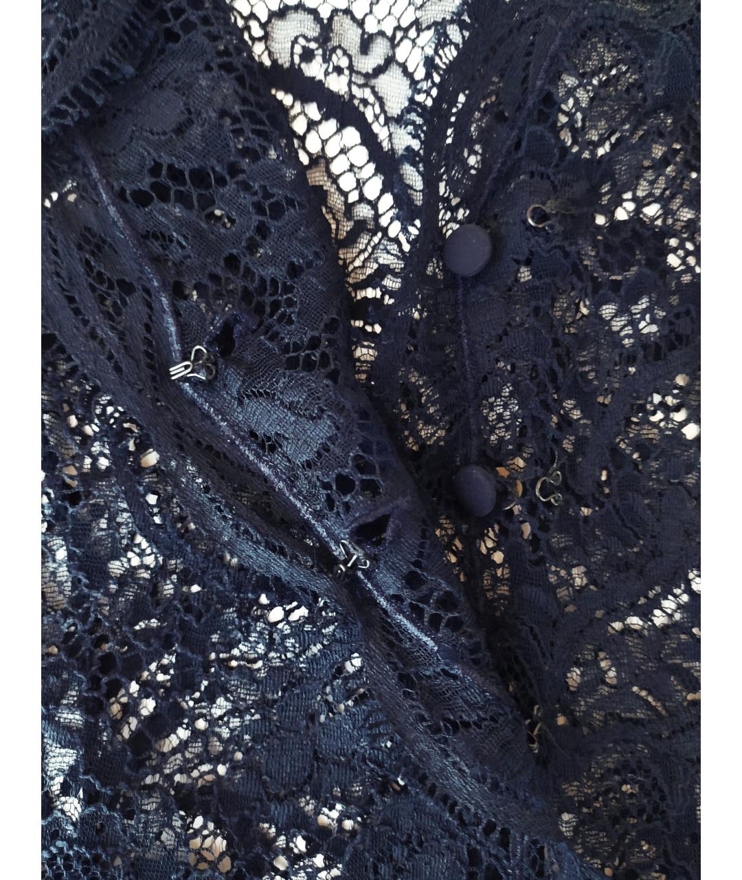 RALPH LAUREN Темно-синяя кружевная блузы, фото 9