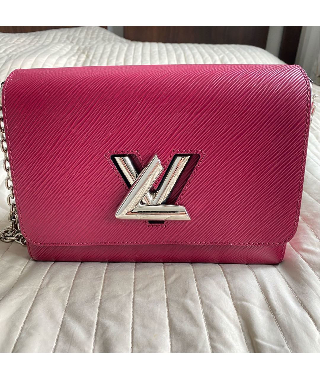 LOUIS VUITTON PRE-OWNED Фуксия кожаная сумка тоут, фото 8