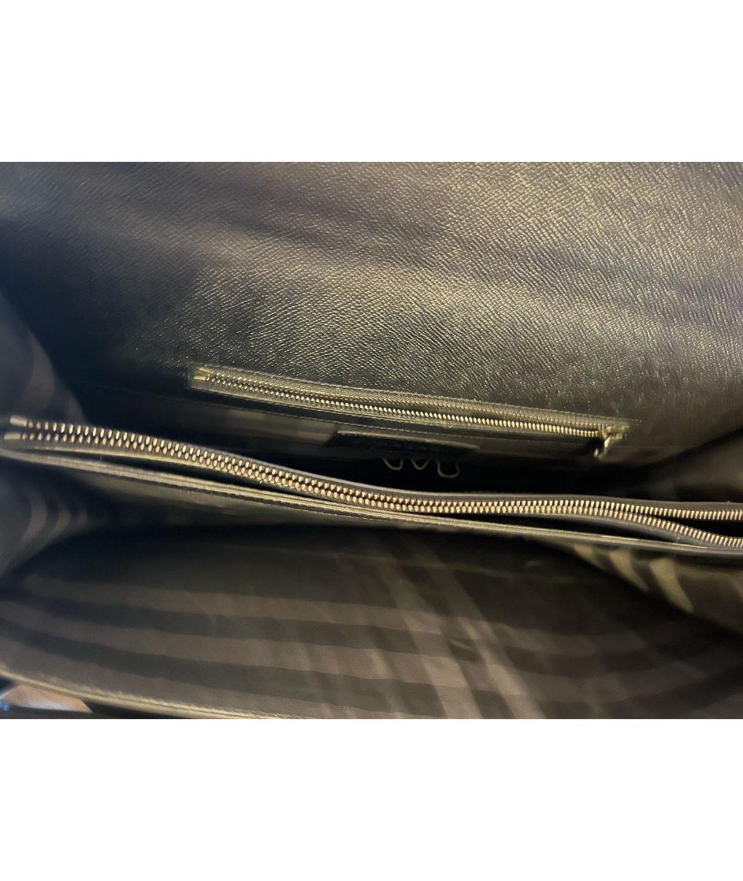 BURBERRY Черный кожаный портфель, фото 4