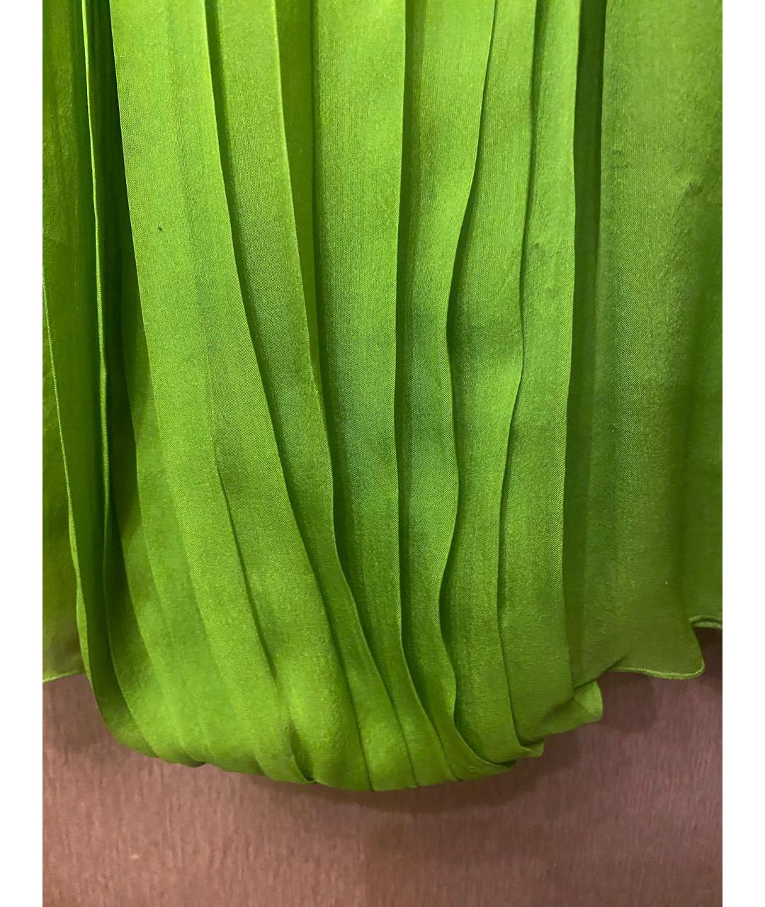 ALBERTA FERRETTI Зеленые шелковое коктейльное платье, фото 5