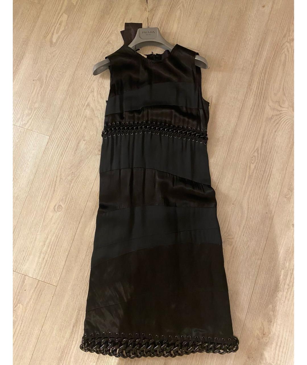 PRADA Черное вискозное вечернее платье, фото 2