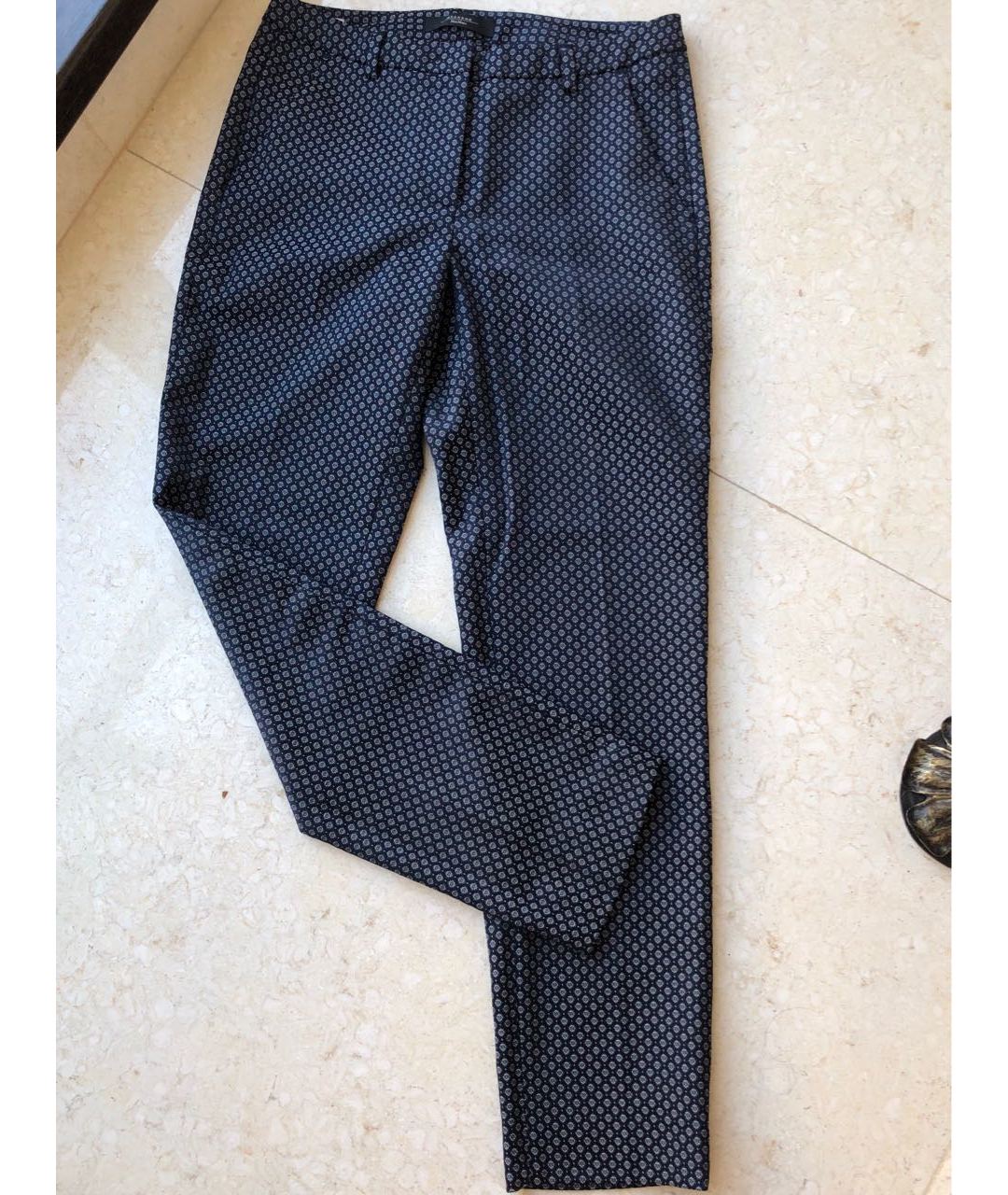 'S MAX MARA Мульти хлопко-эластановые прямые брюки, фото 5