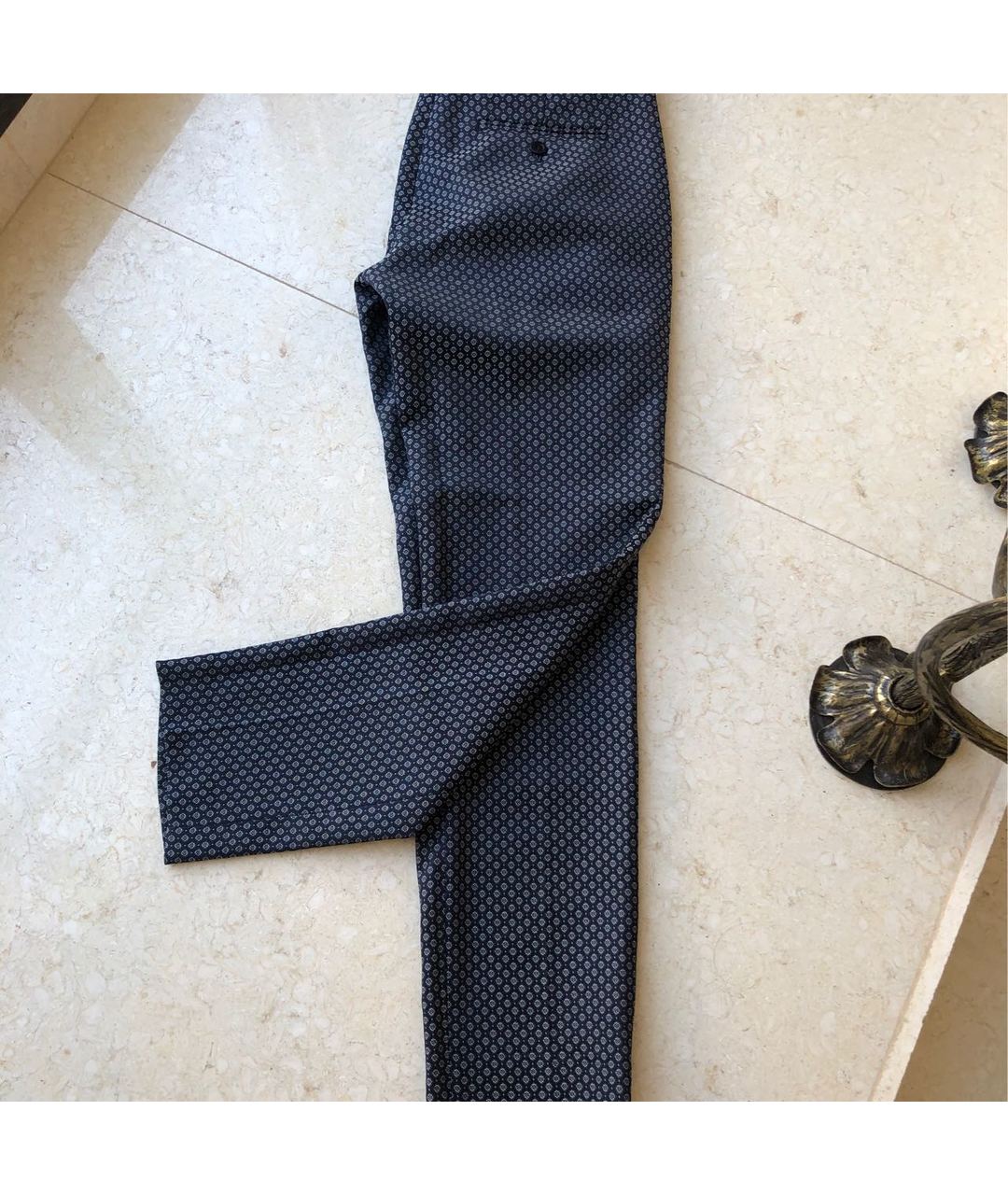 'S MAX MARA Мульти хлопко-эластановые прямые брюки, фото 4