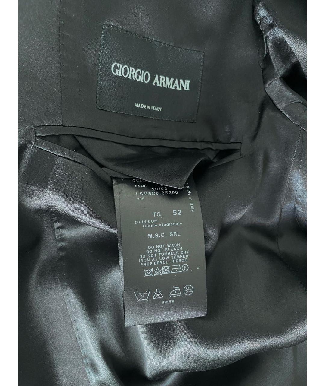 GIORGIO ARMANI Черный бархатный пиджак, фото 7