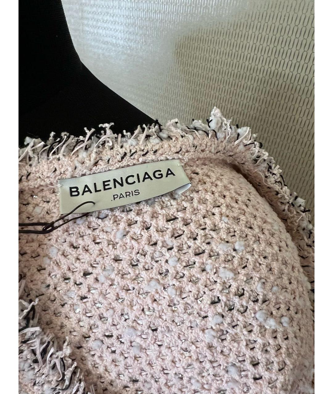 BALENCIAGA Розовый шелковый костюм с юбками, фото 6