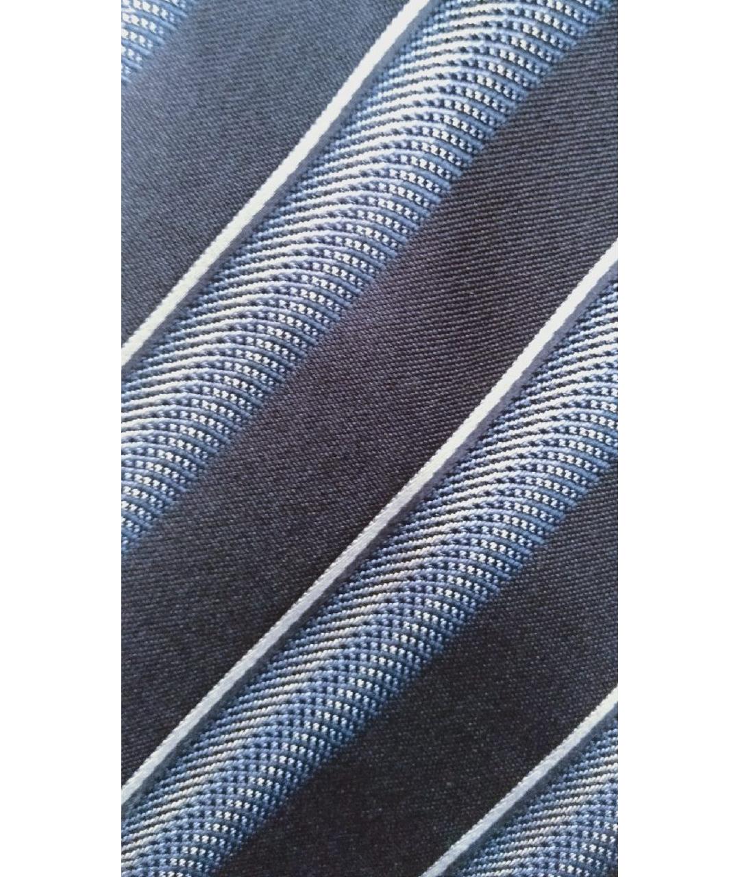 ARMANI COLLEZIONI Темно-синий шелковый галстук, фото 4