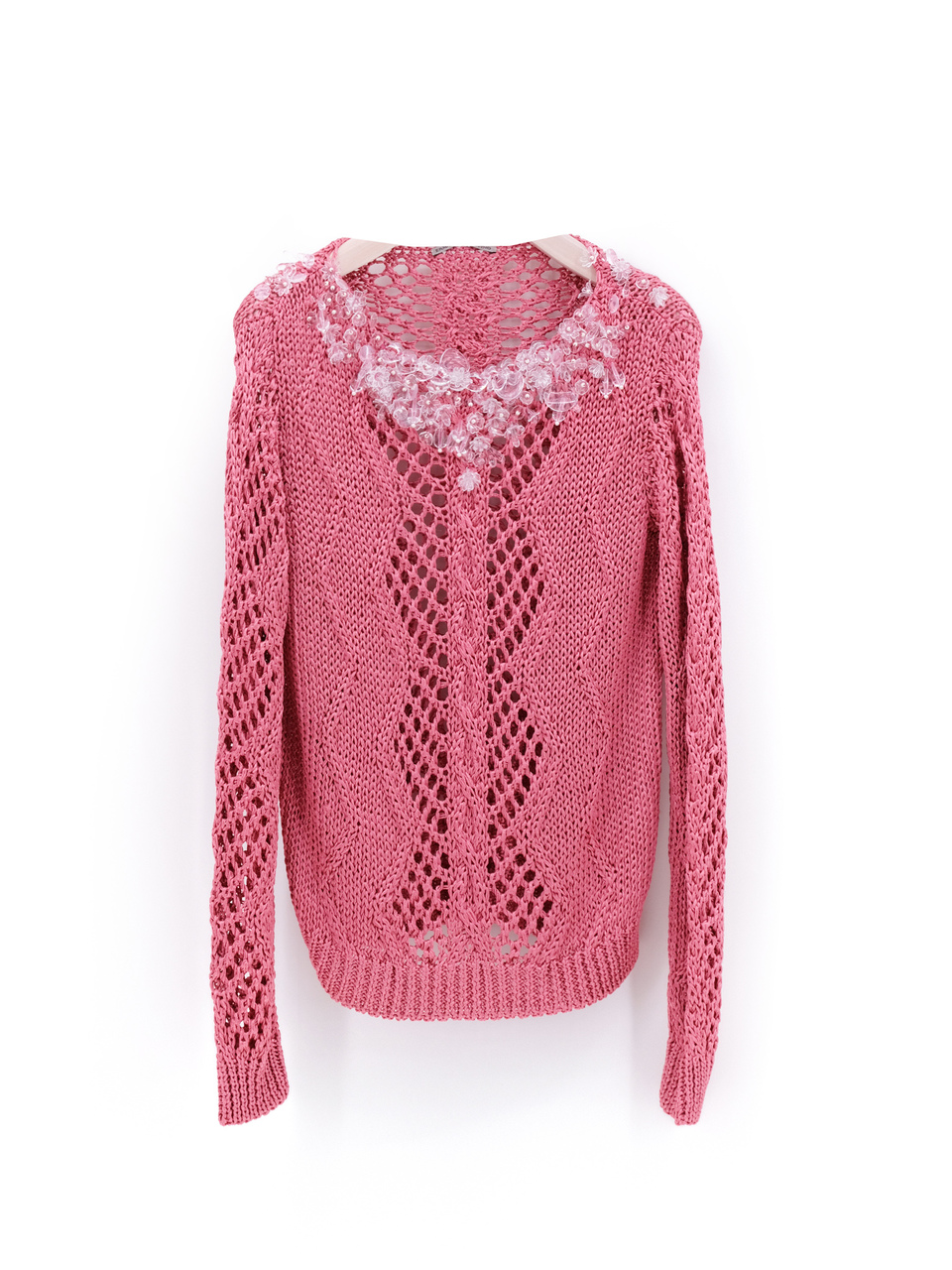 ERMANNO SCERVINO Розовый вискозный джемпер / свитер, фото 1