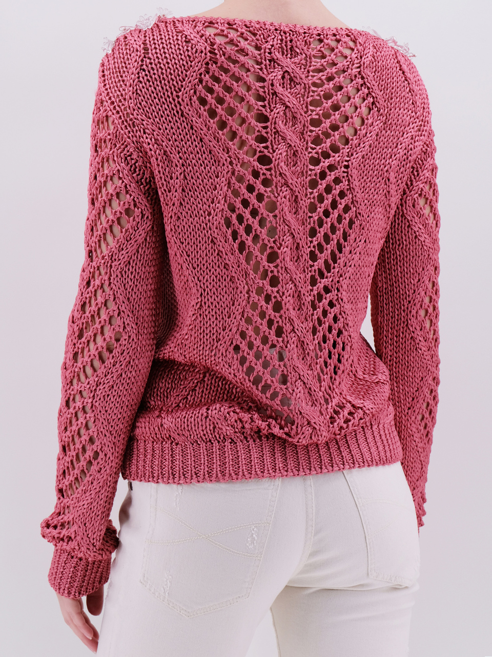 ERMANNO SCERVINO Розовый вискозный джемпер / свитер, фото 3