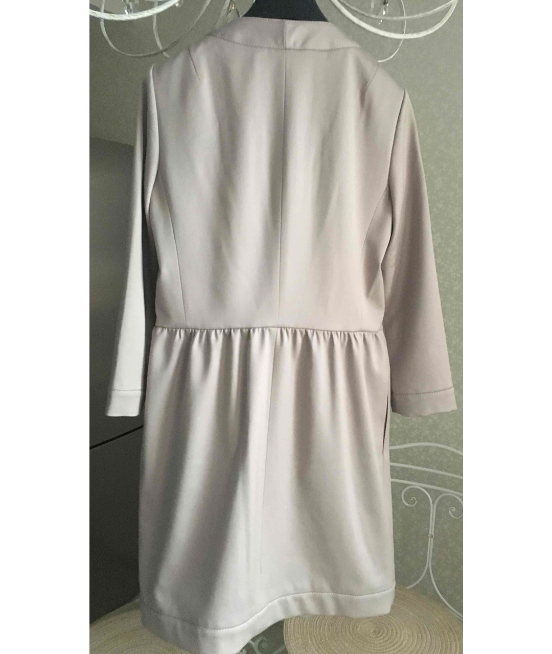 CHRISTIAN DIOR PRE-OWNED Серое шерстяное повседневное платье, фото 2
