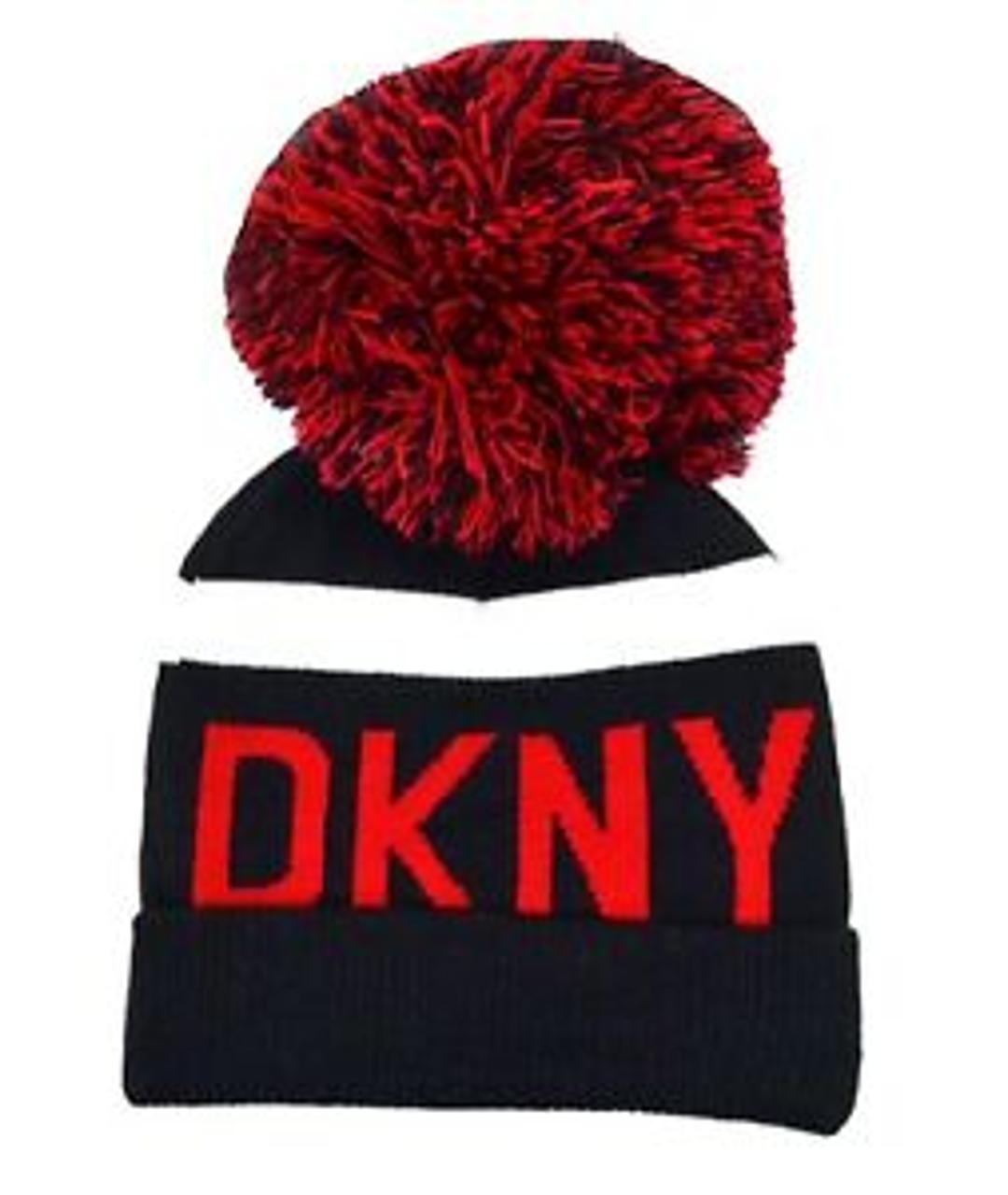 DKNY Черная синтетическая шапка, фото 1