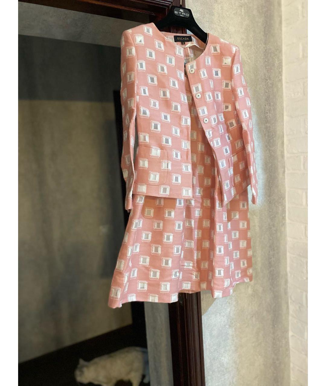 ESCADA Розовый шерстяной костюм с юбками, фото 3