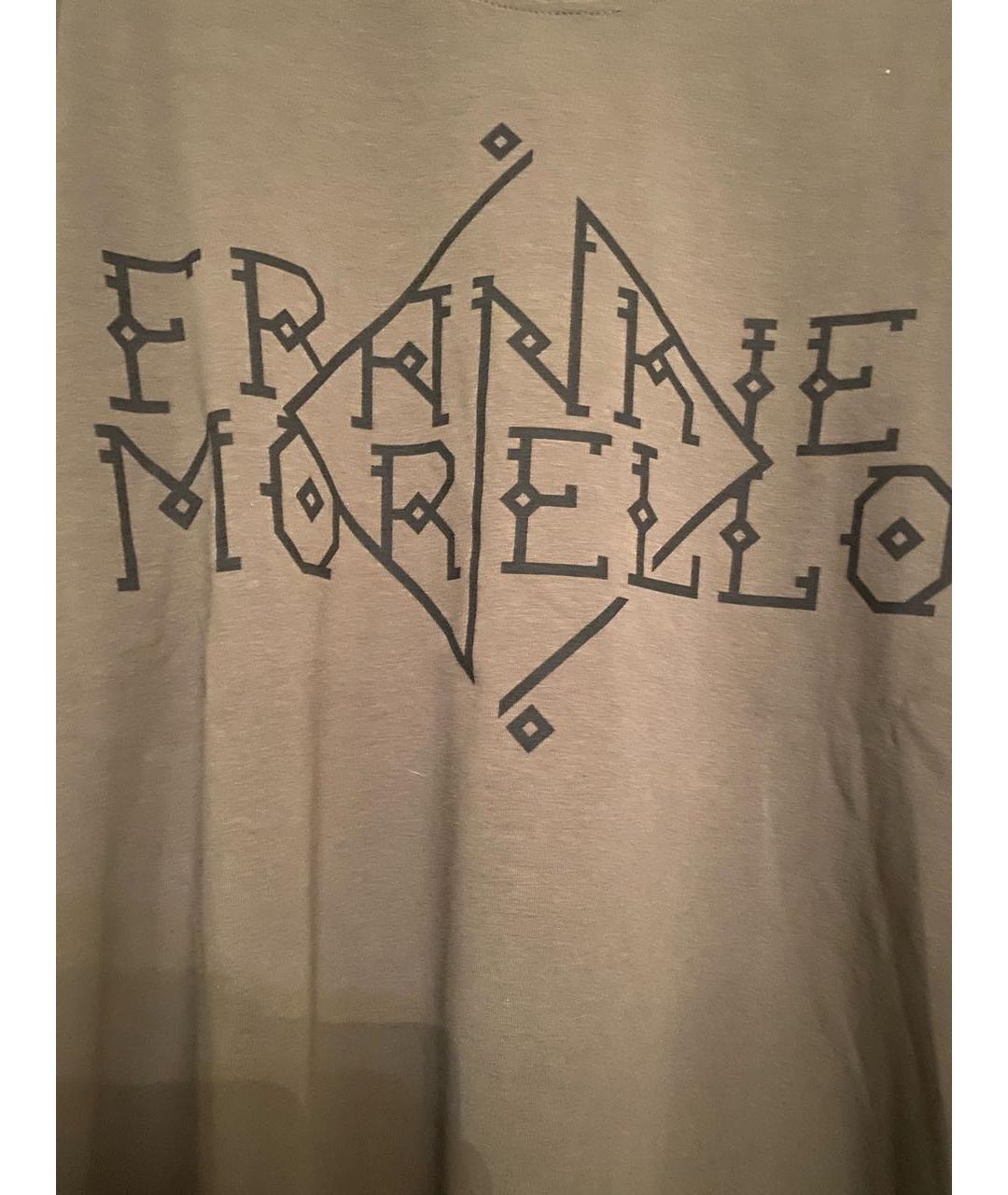 FRANKIE MORELLO Хаки хлопковая футболка, фото 4
