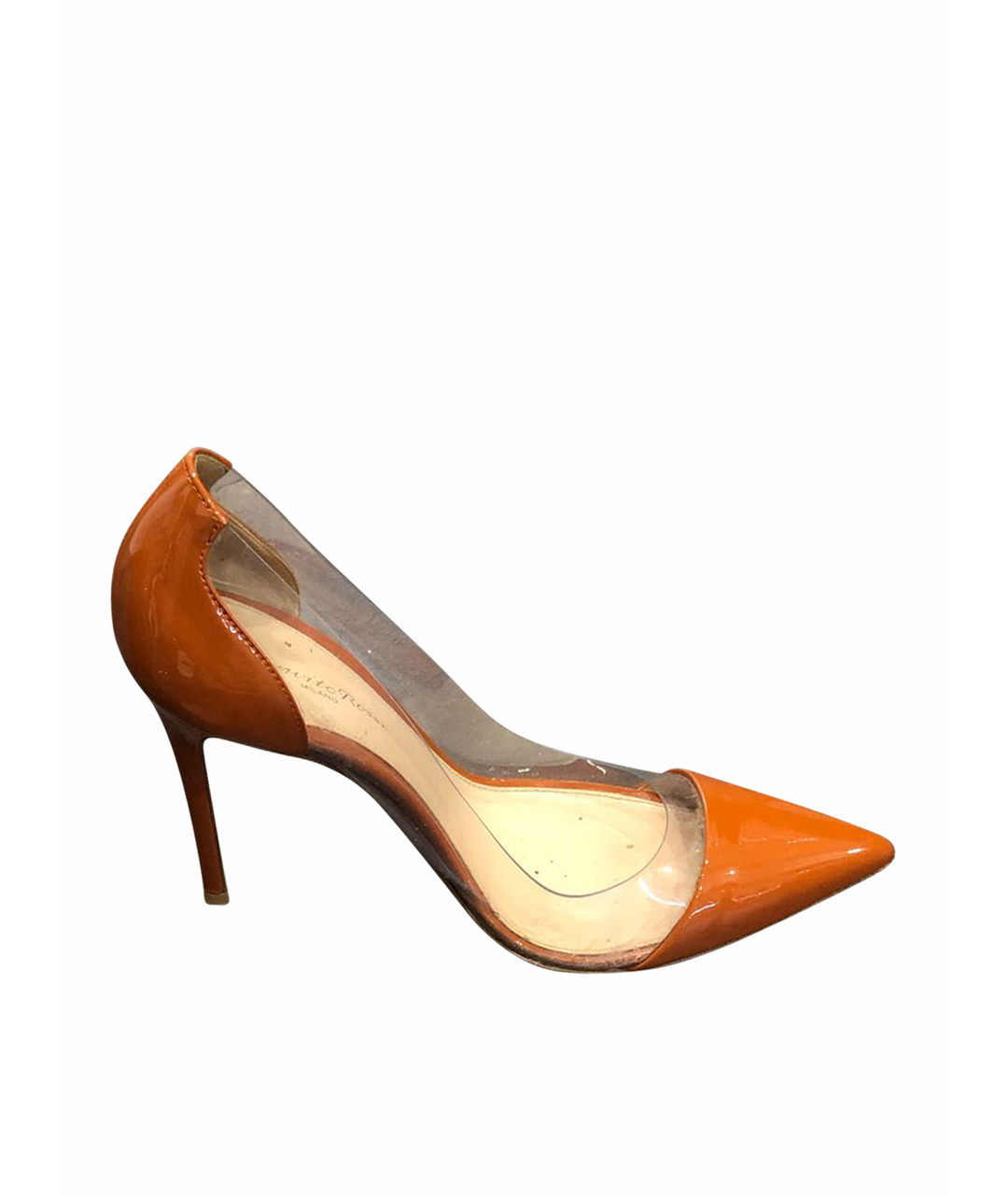GIANVITO ROSSI Оранжевое кожаные туфли, фото 1