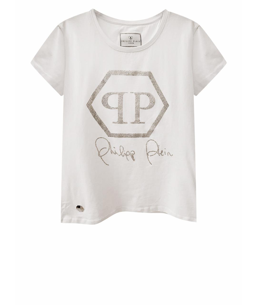 PHILIPP PLEIN JUNIOR Белый хлопковый детская футболка / топ, фото 1