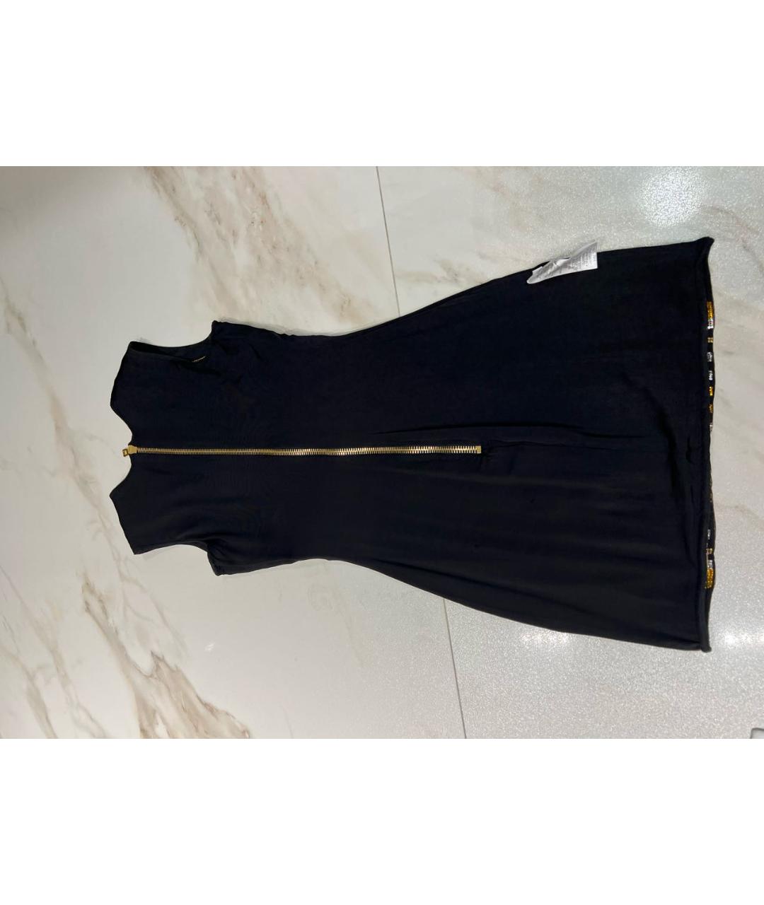 BALMAIN Черное вискозное коктейльное платье, фото 5