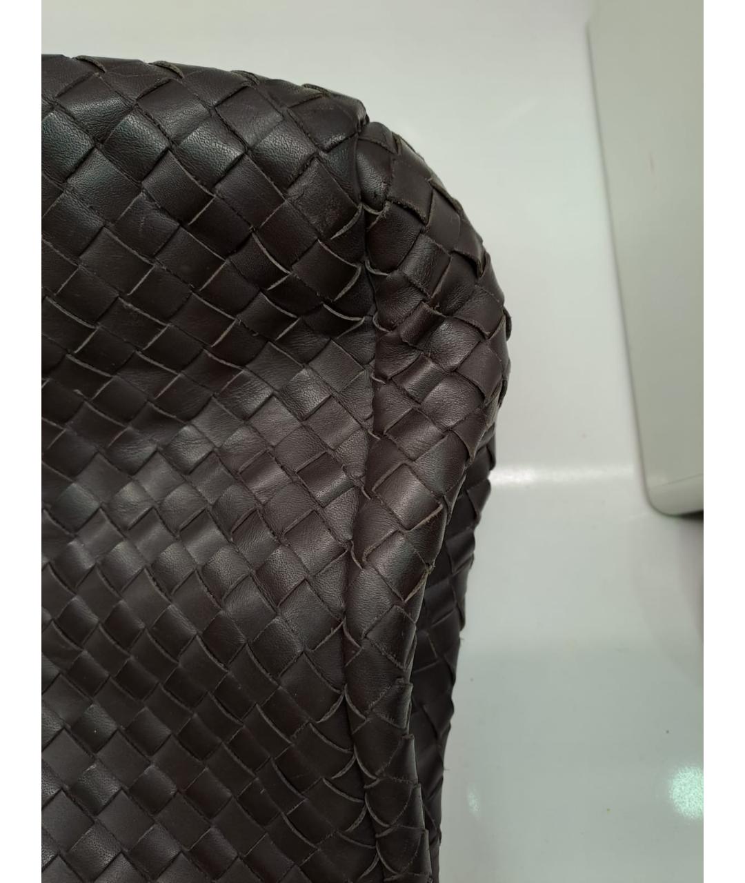 BOTTEGA VENETA Коричневый кожаный портфель, фото 7