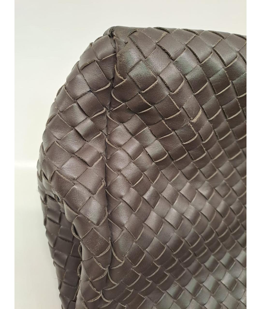 BOTTEGA VENETA Коричневый кожаный портфель, фото 8