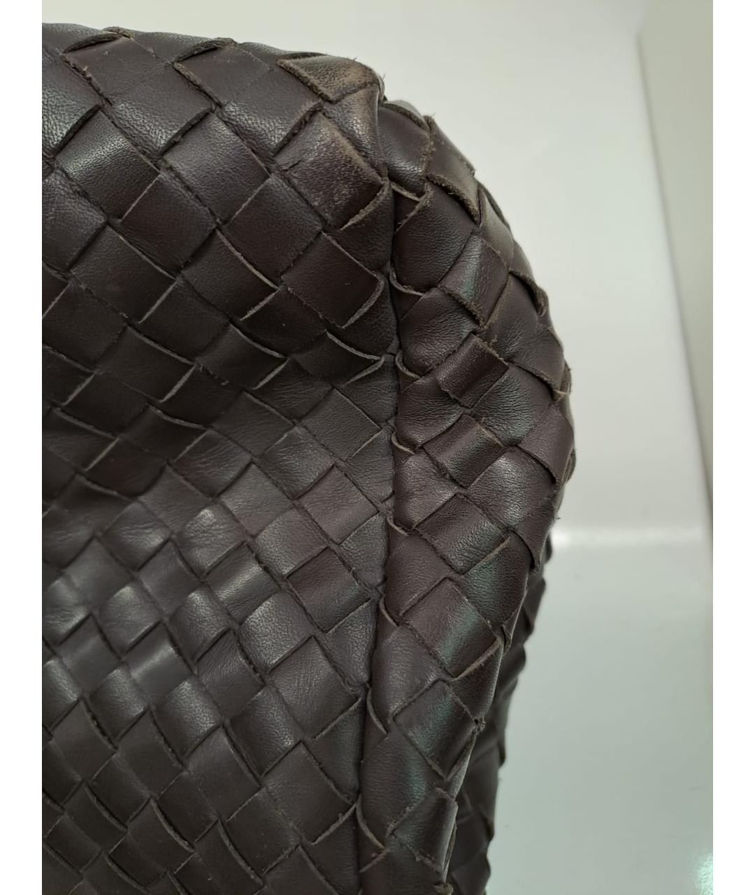 BOTTEGA VENETA Коричневый кожаный портфель, фото 6