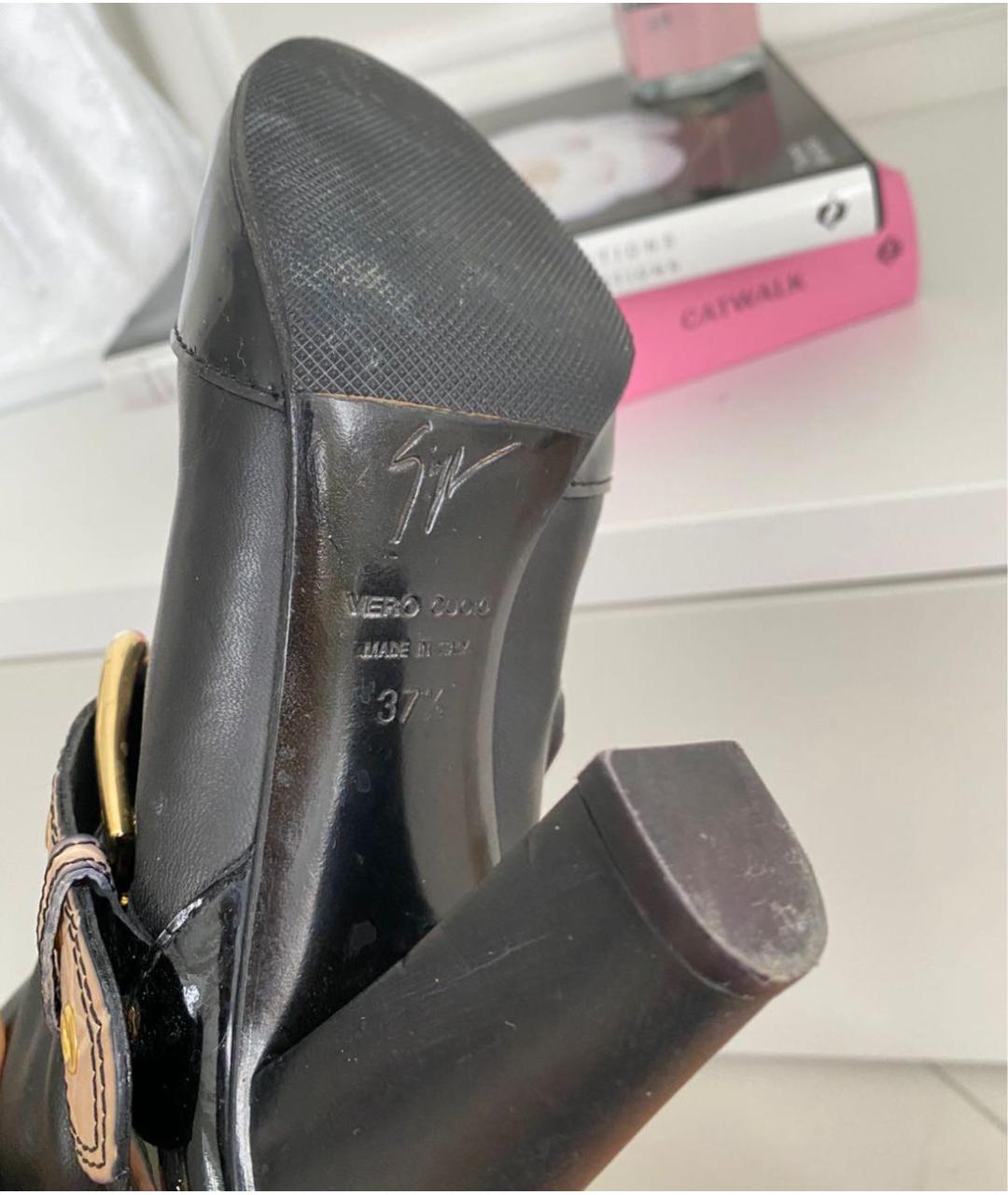 GIUSEPPE ZANOTTI DESIGN Черные кожаные ботфорты, фото 5