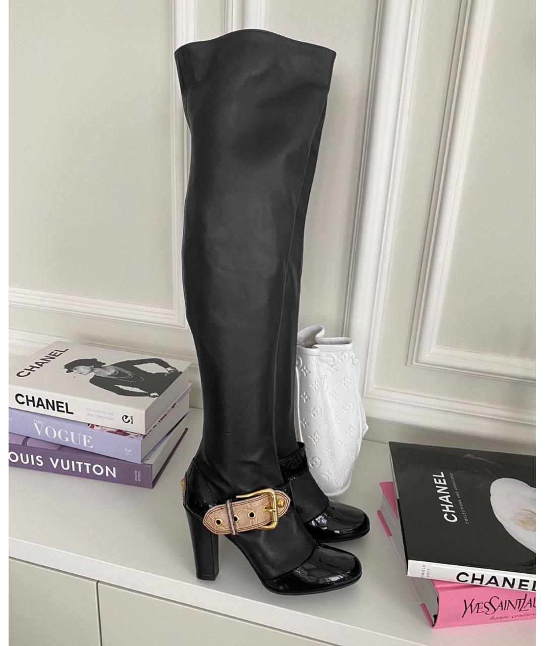 GIUSEPPE ZANOTTI DESIGN Черные кожаные ботфорты, фото 7