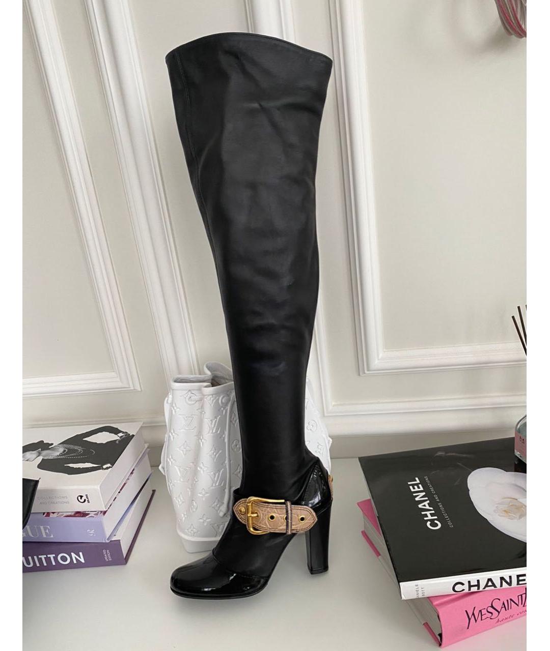 GIUSEPPE ZANOTTI DESIGN Черные кожаные ботфорты, фото 8